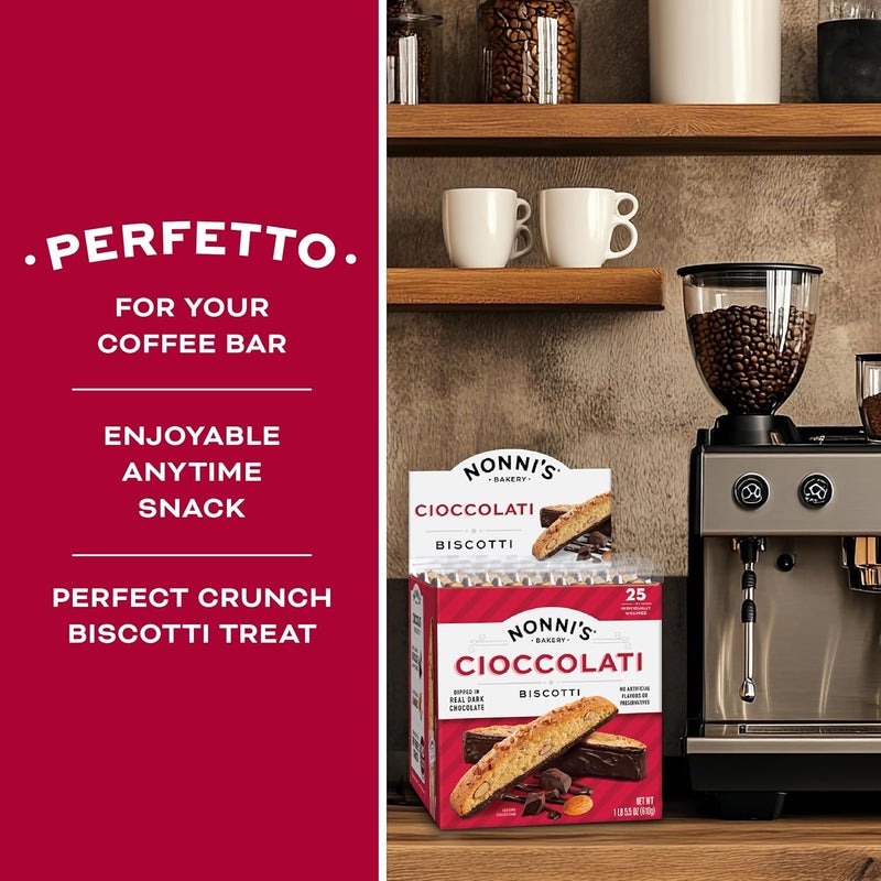 Nonni's Cioccolati Biscotti - Chocolate Dipped Almond Cookies - Image 5